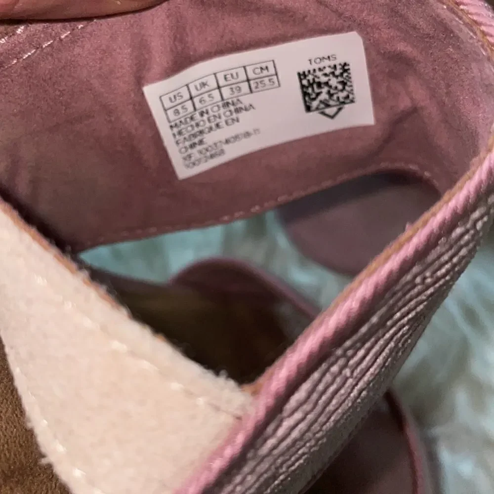 Toms Poppy Mauve Corduroy Sandals